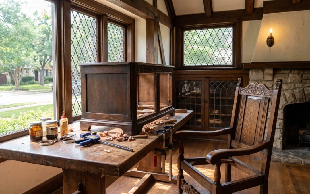Wood Furniture Repair in the M Streets, Dallas: Tudor Charm, Solid-Wood Fixes