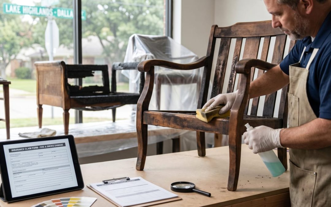 After the Fire: How Insurance Covers Furniture Restoration in Lake Highlands, Dallas