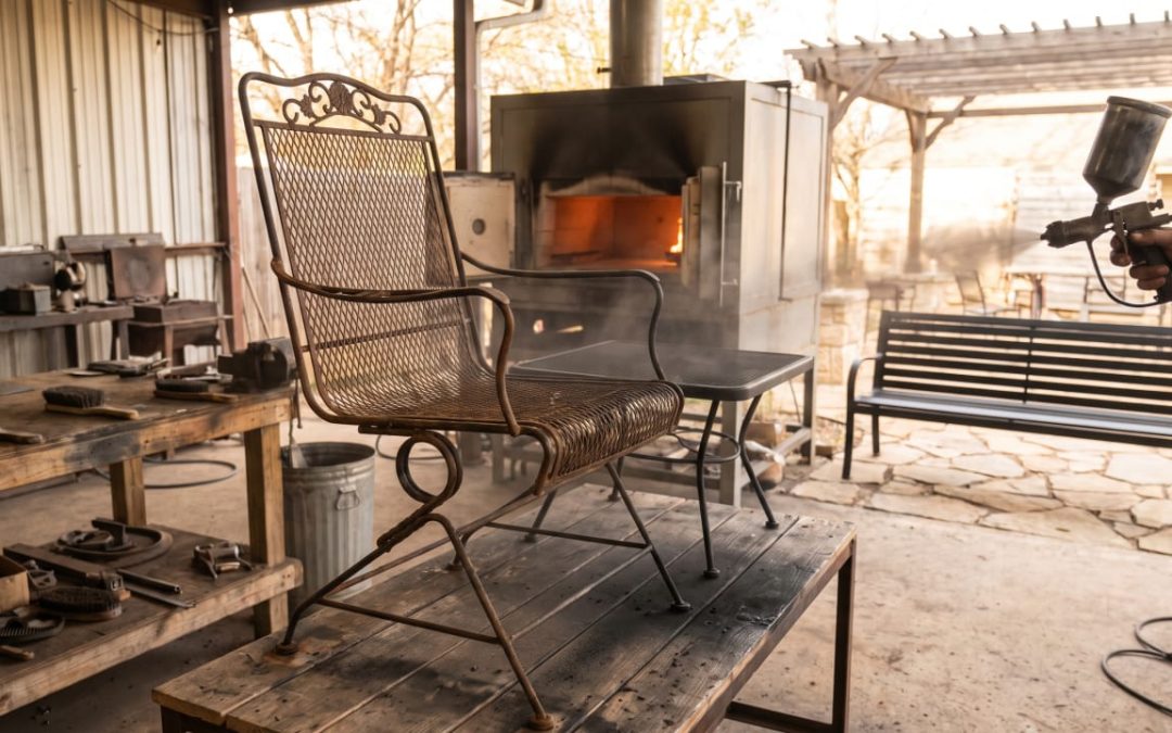 Why Wrought Iron Furniture Refinishing in Fort Worth, TX Ends With Powder Coating